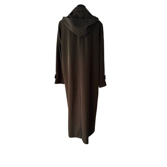 GALLERY BROWN TRENCH COAT WITH HOOD SIZE 8 - Picture 5 of 5